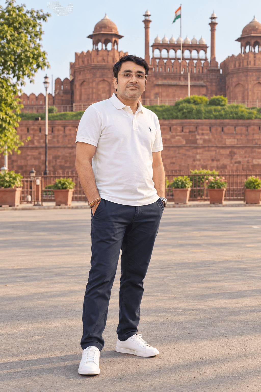 A Moment at the Red Fort, an AI-generated portrait of Rohit Azad