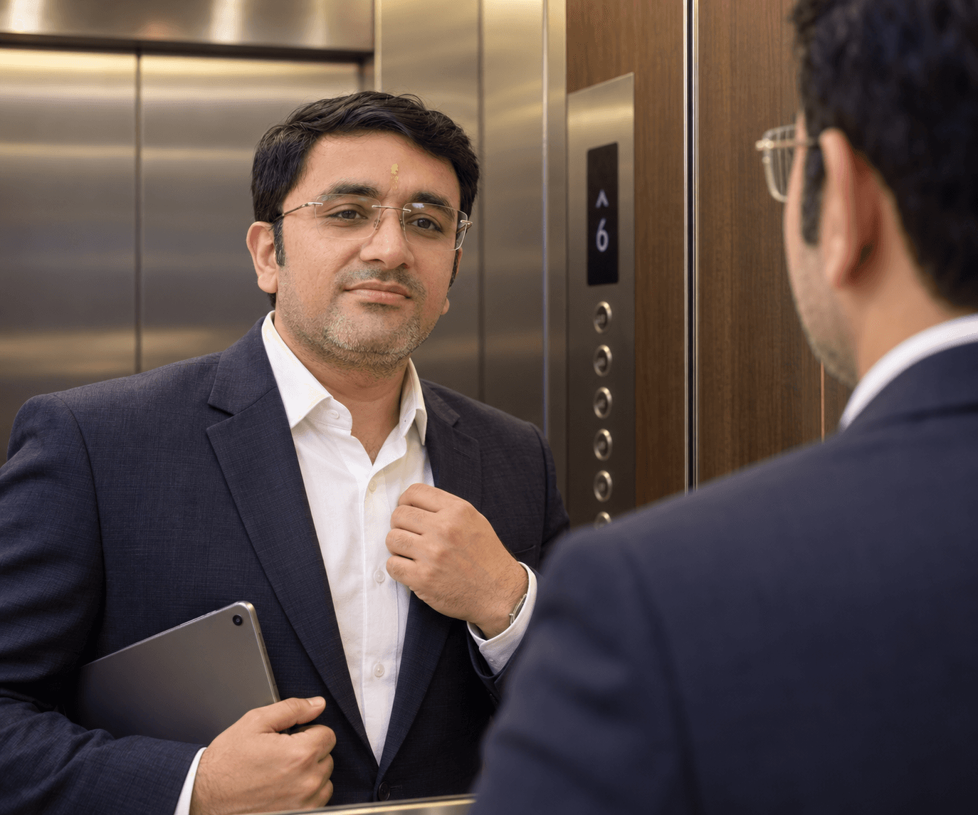 Before the Big Meeting, an AI-generated portrait of Rohit Azad