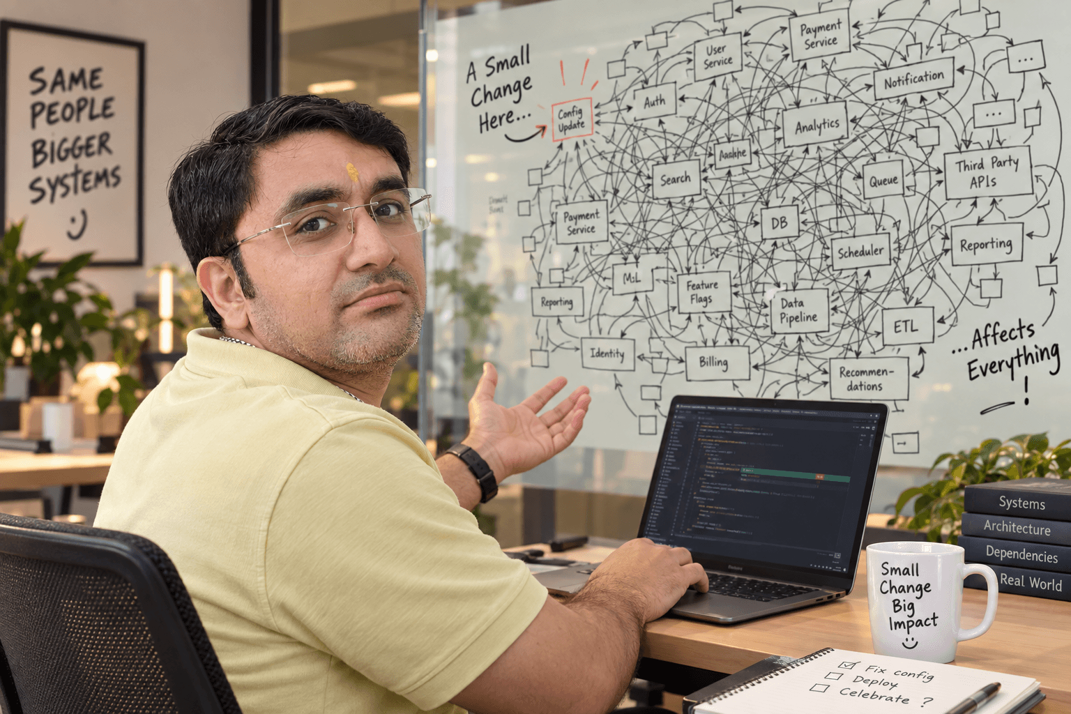 One Small Change, an AI-generated portrait of Rohit Azad