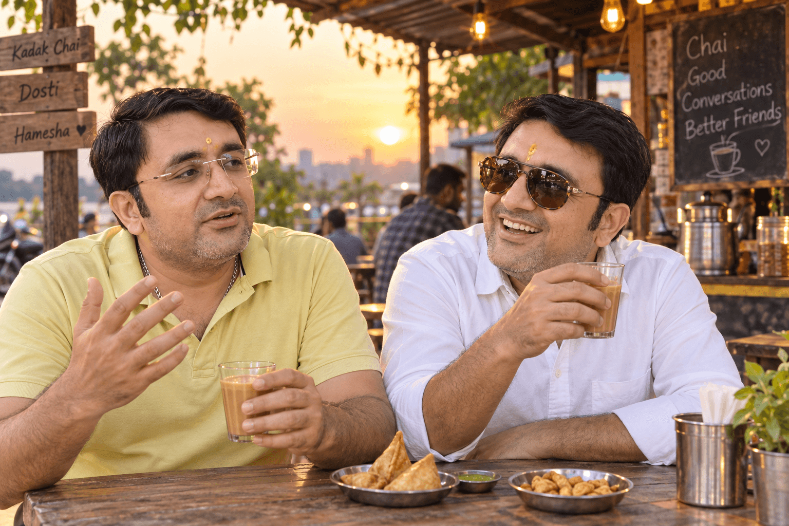 Rohit Takes Rohit for Chai, an AI-generated portrait of Rohit Azad