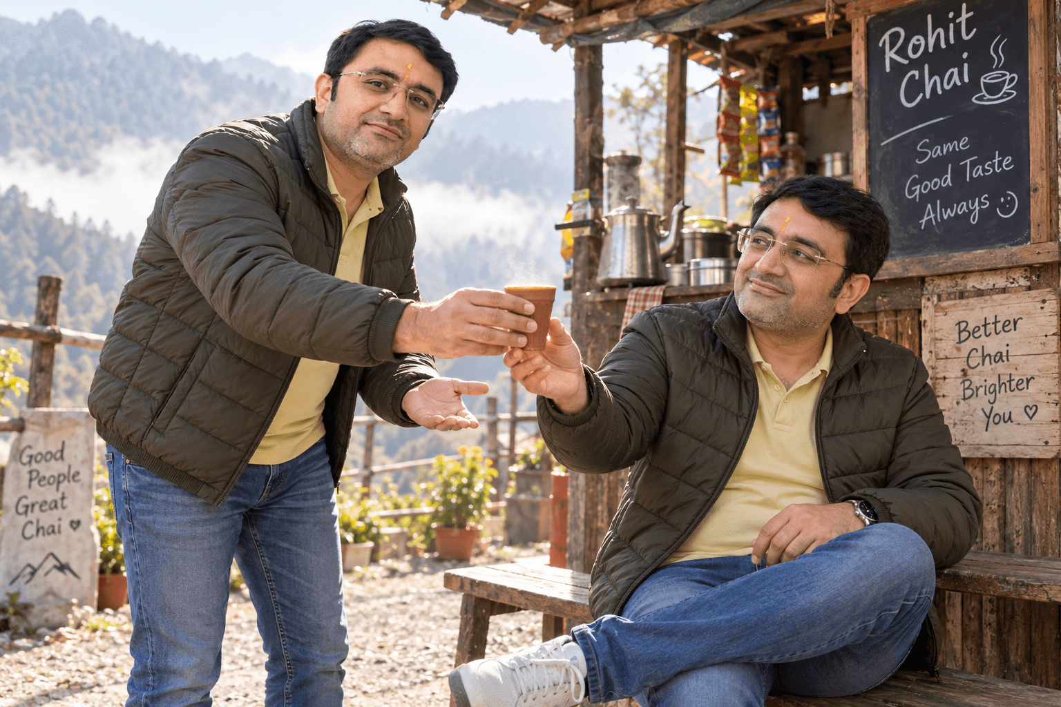 Rohit Buys Rohit Chai, an AI-generated portrait of Rohit Azad
