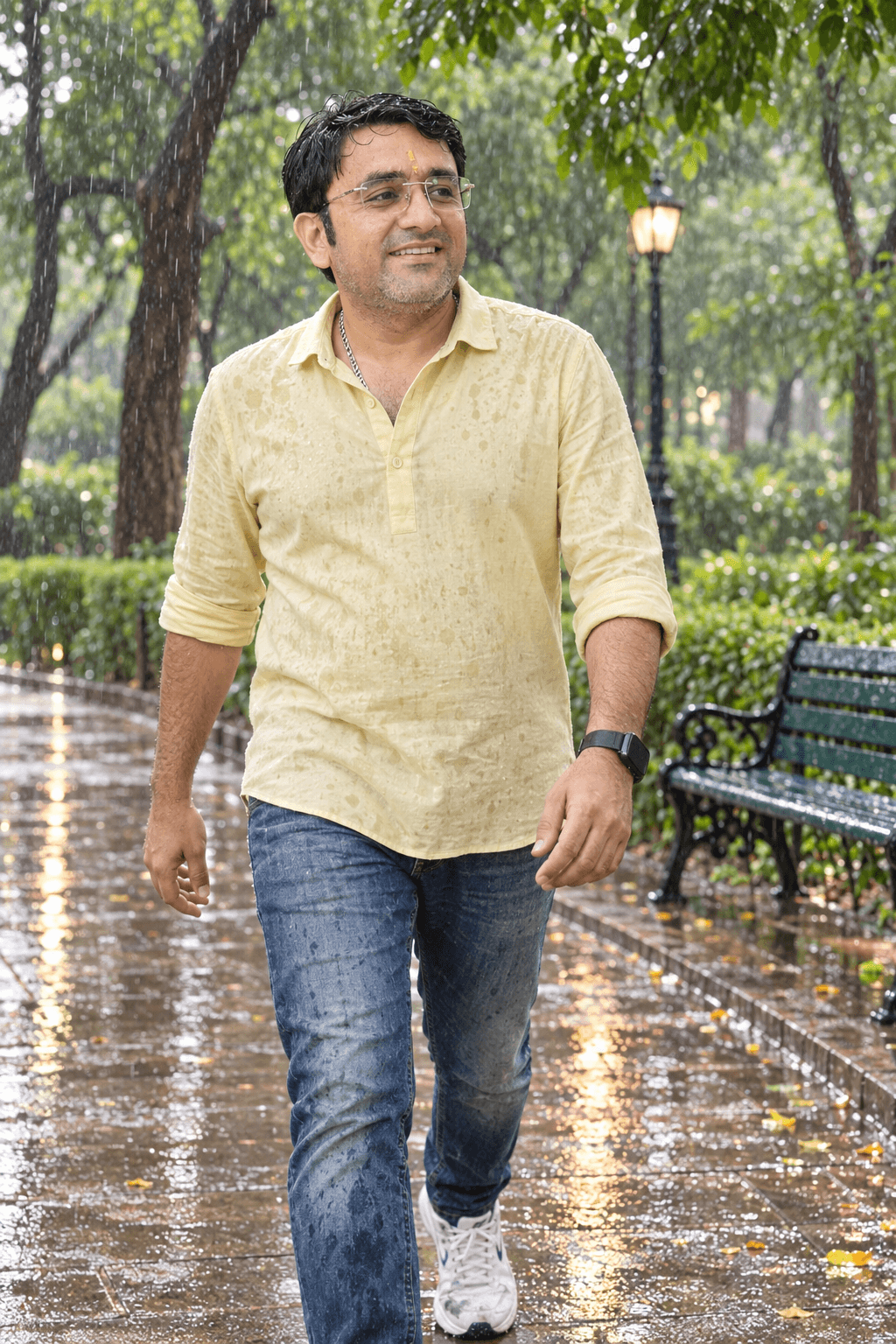 First Rain, an AI-generated portrait of Rohit Azad